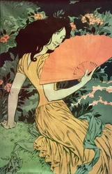 Frau mit einem Fächer, 1900