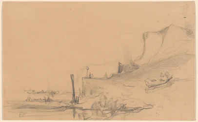 Eine Küstenstraße mit Klippen im Norden Frankreichs