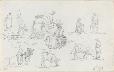 Bauern und Kühe [recto], 1877