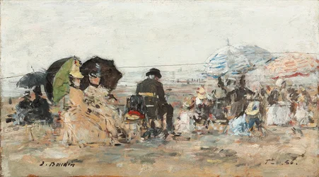 Trouville, Strandszene; Trouville, Szene de plage, 1886
