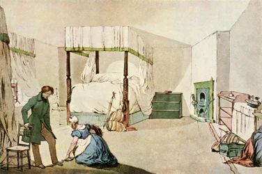Ein Schlafzimmer in einem Gasthaus, 1830, 1943