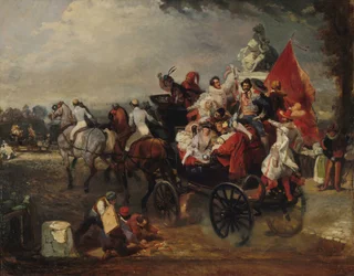 Karnevalsszene, Place de la Concorde, 1834