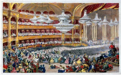 Maskenball in der Oper im 19. Jahrhundert - von Dolfino, nach Lami