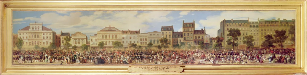 Überprüfung der Nationalgarde, Angriff von Fieschi, 28. Juli 1835