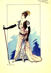 Kostüm für das Stück "Der Klatsch"