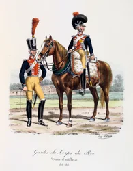 Gardes-du-Corps de Roi, Artilleriezug, 1814-15