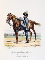 Gardes-du-Corps de Roi, Kavallerist der Equipage, Spanische Kampagne
