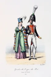 Gardes-du-Corps de Roi, tenue de société, 1814