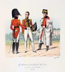 Gendarmen der Königsgarde, Kleine Uniform und Gesellschaftsuniform, 1814-15