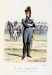 Grenadiers à Cheval du Roi, Capitaine-Lieutenant 1814-15