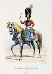 Grenadiers à Cheval du Roi, Pauker, 1814-15