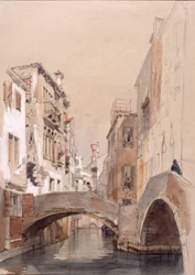 Ein Kanal in Venedig