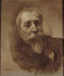 Porträt des Dichters, Journalisten und Romanautors Anatole France 1844-1924, um 1900