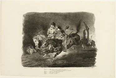 Faust und Mephistopheles galoppieren durch die Nacht der Hexensabbat, aus Faust
