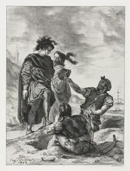 Hamlet und Horatio mit den Totengräbern