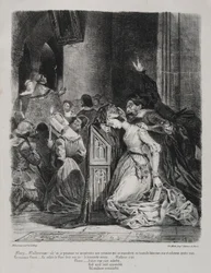 Illustrationen zu Faust: Marguerite in der Kirche