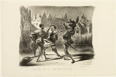 Das Duell zwischen Faust und Valentin, aus Faust