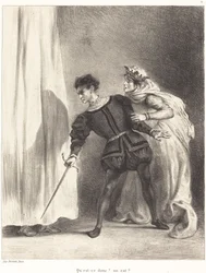 Die Ermordung des Polonius (3. Akt, 4. Szene)