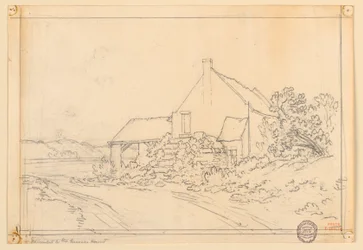 Haus eines Bauern an einem See