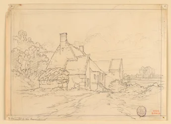 Bauernhäuser an einem See