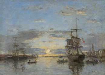 Le Havre: Der Außenhafen bei Sonnenuntergang