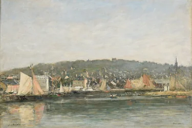 Der Hafen von Trouville am Morgen