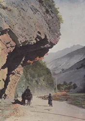 Felsen bei dem Dorf Annaour