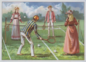 Ein Spiel Rasen-Tennis