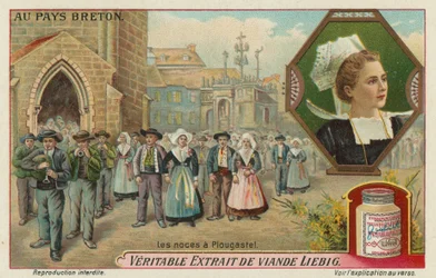 Eine Hochzeit in Plougastel (Chromolithografie)