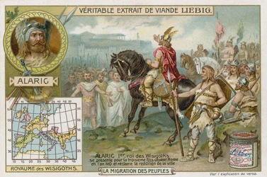 Alarich I., König der Westgoten, akzeptiert die Kapitulation Roms, 410