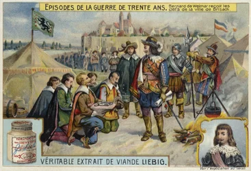 Bernhard von Sachsen-Weimar erhält die Schlüssel zur Stadt Breisach, 1638