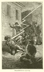 Brigant von Blitz getroffen