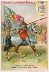 Chevalier Bayard, Liebig-Karte, frühes 20. Jahrhundert