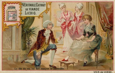 Aschenputtel probiert den Schuh an