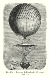 Landung von Blanchard in Billancourt (Stich)