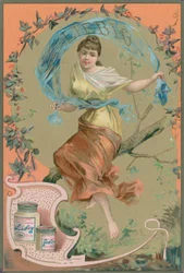 Volksmädchen in Orange
