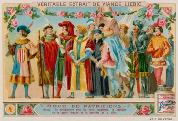 Herold, Bürgermeister der Stadt und seine Magistrate, Hauptleute der Stadtwache und die Banner der Stadt