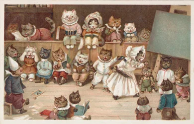 Humorvolle Katzenpostkarte