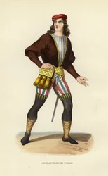 Jeune Gentilhomme Anglais (farbige Gravur)