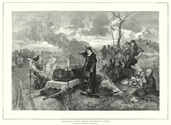 Johanna von Kastilien vor dem Sarg ihres Mannes, Philipp der Schöne, Herzog von Burgund