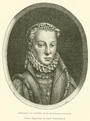 Margarete von Österreich, Ehefrau von Ottavio Farnese (Stich)