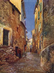 Menton, Straße in der Altstadt
