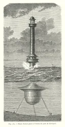 Schwimmender Leuchtturm am Eingang des Hafens von Liverpool