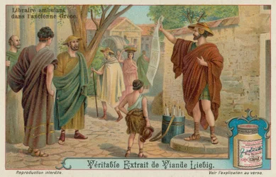 Tragbare Buchhandlung im antiken Griechenland