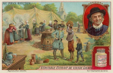 Vorbereitung eines Hochzeitsmahls