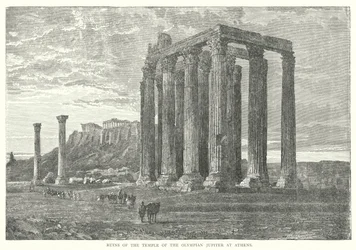 Ruinen des Tempels des Olympischen Zeus in Athen