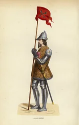 Venetianischer Soldat (farbige Gravur)