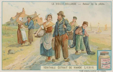 Die Rückkehr einer Fischereipartei im alten Holland