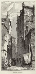Eine Straße in Venedig