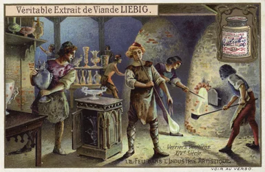 Venezianische Glasbläser, 14. Jahrhundert